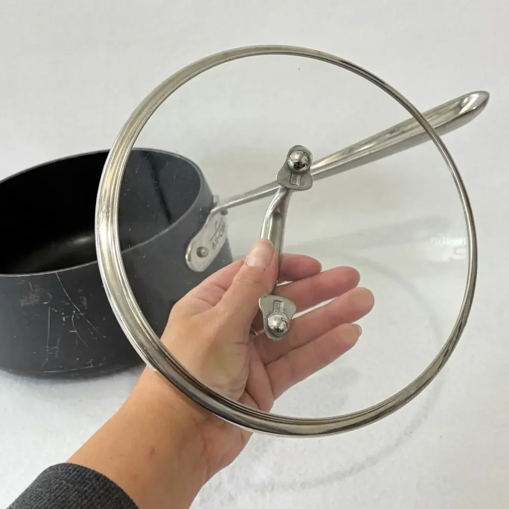 All-Clad Metalcrafters Hard Anodized Nonstick3.5QT 3.3L Saucepan Pot With Lid.